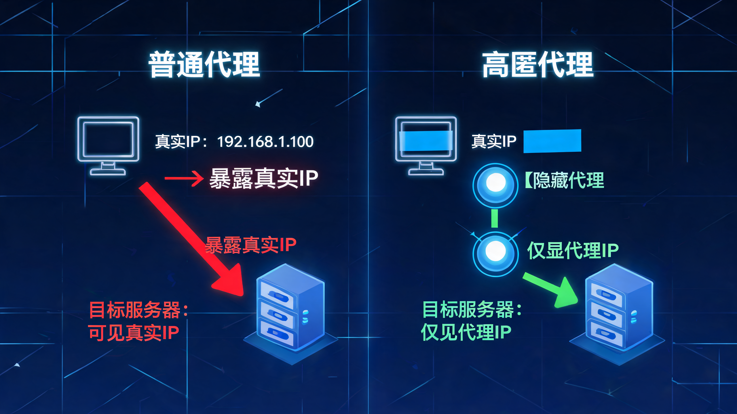 高匿代理IP和普通代理区别？配图